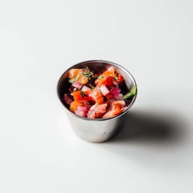 Pico de gallo sauce on Side.