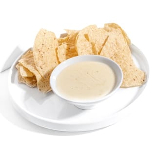 WHITE QUESO  DIP AND CHIPS